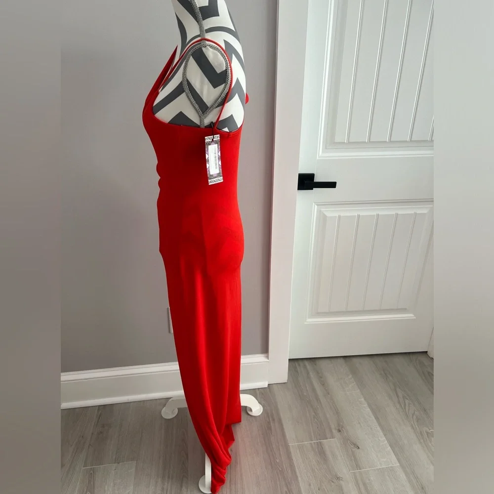 One shoulder maxi dress with split  Brand New! - Picture 4 of 6